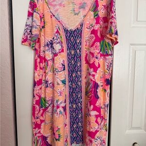 Lilly Pulitzer Pink and Blue Floral Dress